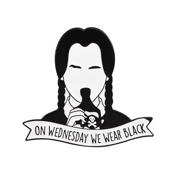 Значок металлический на одежду/Пин. Уэнсдэй. Wednesday