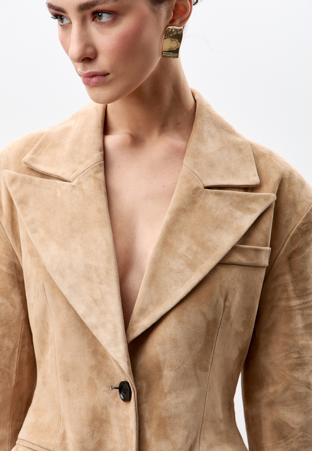 Тренч из натуральной замши