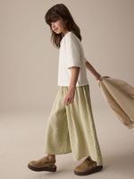 Брюки широкие для девочки Next E49-516, Бежевый, Зеленый