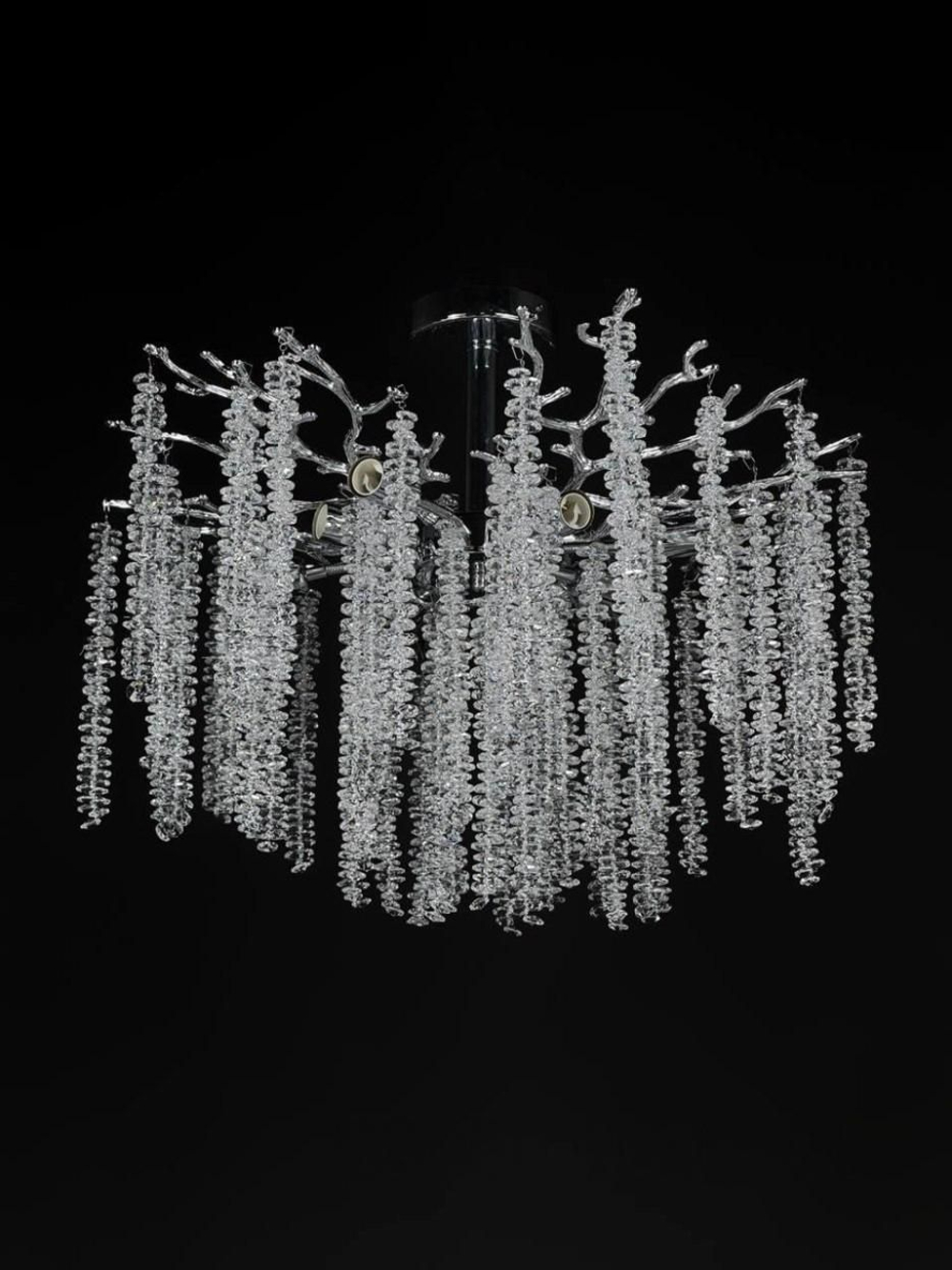 Люстра потолочная на штанге Lanbos, 10 ламп Е14, 400 Вт, до 30 кв м, хром