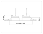 Светильник встраиваемый поворотный точечный GX53 TN51919/2 WH белый GX53 max 12W 220*115*23