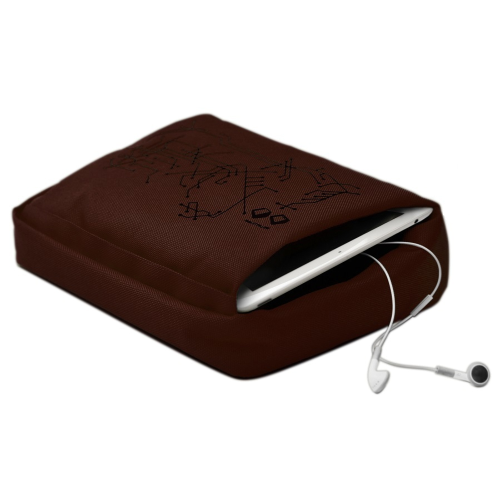 Подставка с карманом для планшета hitech 2 тёмный школад черный