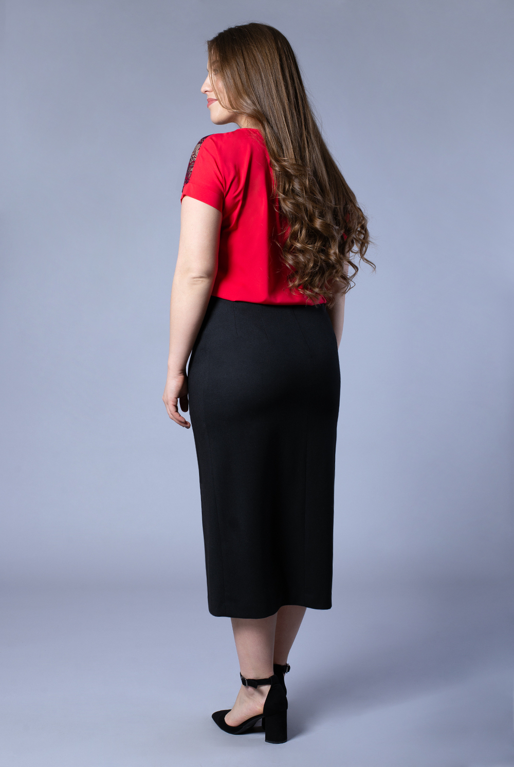 Юбка женская 3833АП, чёрный #366Чёр013833АП