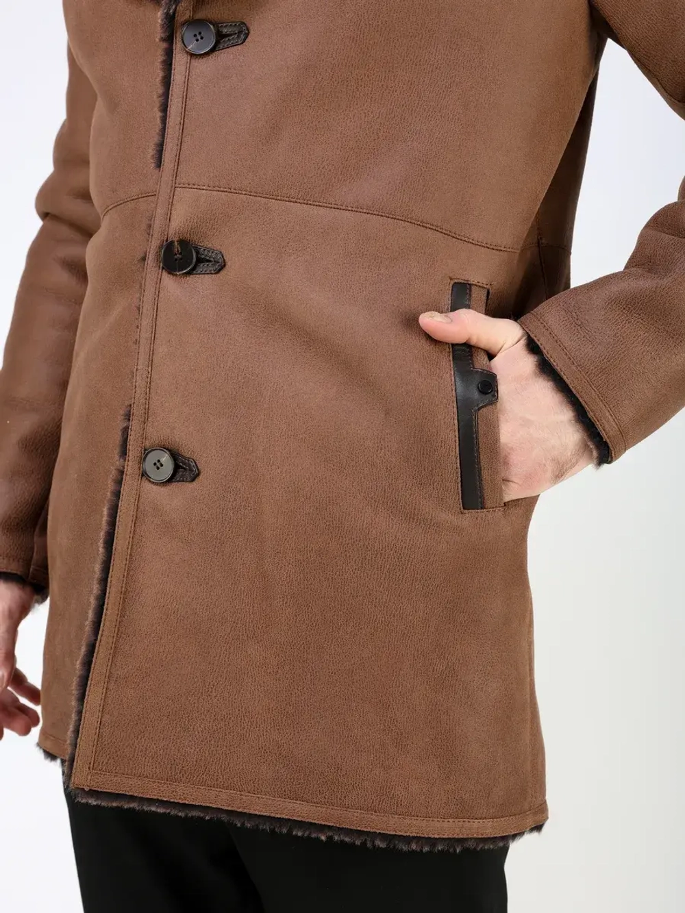 Дубленка зимняя натуральная куртка - пальто