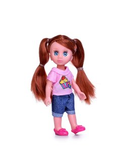 Кукла Иришка на мотоцикле с аксессуарами розовый (64009)