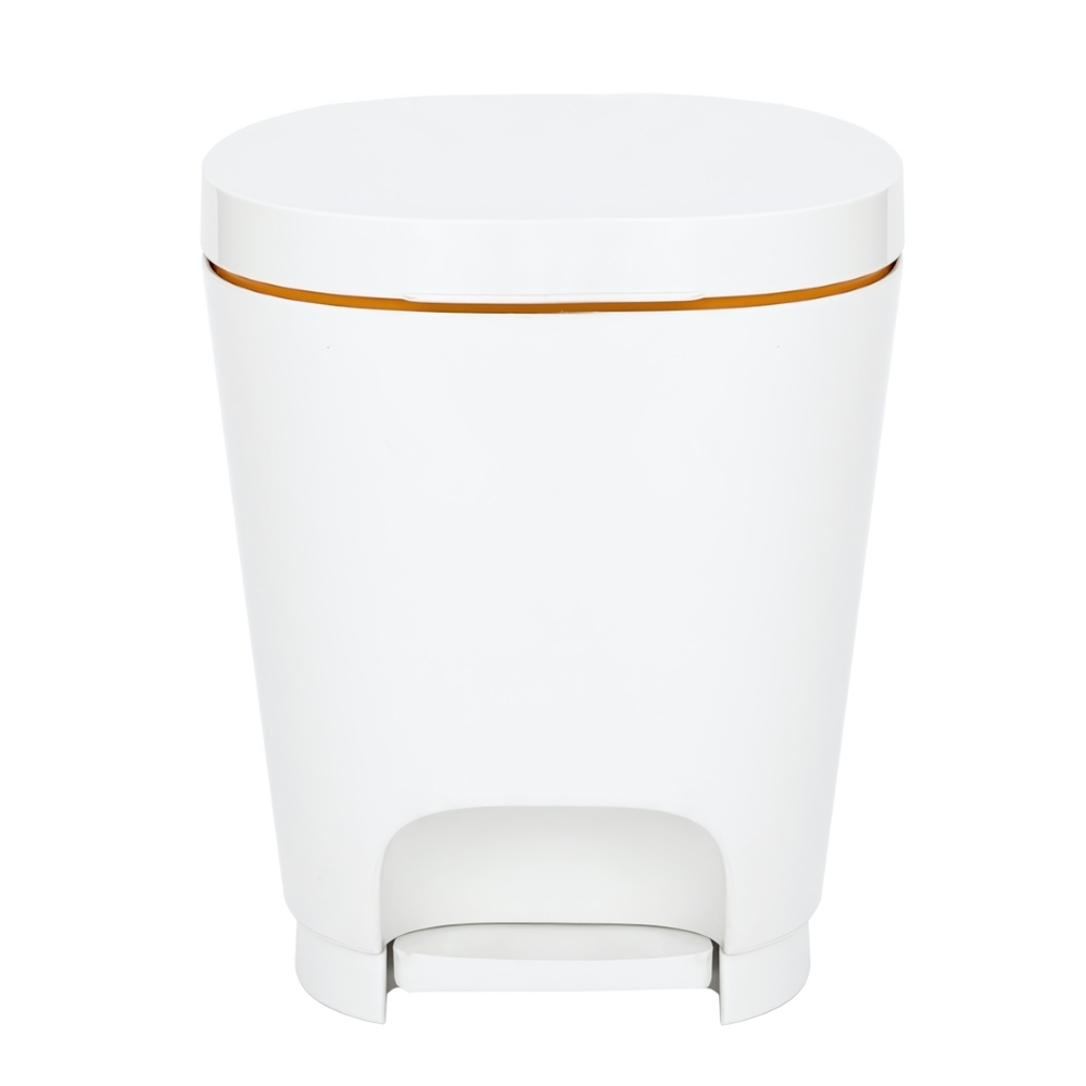 Контейнер для мусора педальный YUTO 8л цвет белый