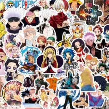 Наклейки для стикер бомбинга Anime Mix Аниме Микс А (62 шт.)