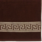 Полотенце махровое 50*90см «Greece» цвет темно-коричневый 04040 плотность 450гр/м2