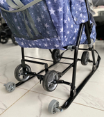 Коляска комбинированная «Наши детки» 6 со звездами джинс (арт. НДТ6/3)