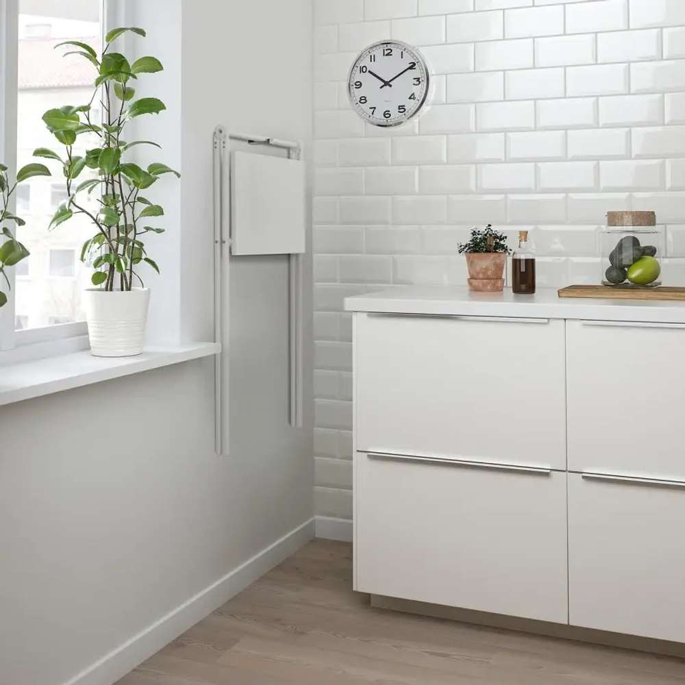 Стол складной - IKEA BJÖRKÅSEN/БЬЕРКОСЕН/БЬЁРКОСЕН ИКЕА, 35х59х110 см, белый