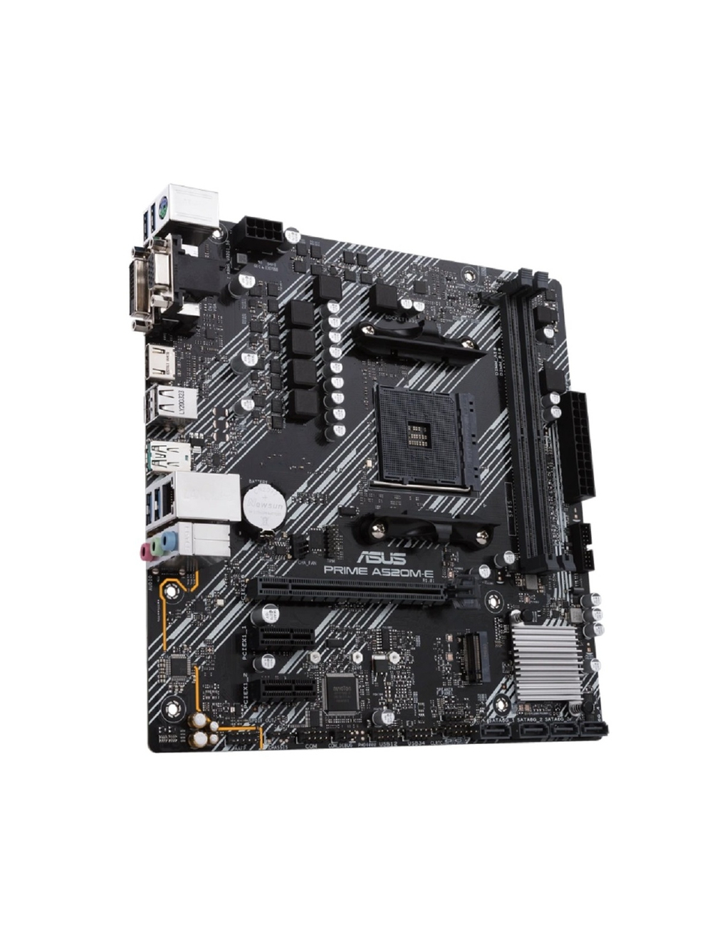 ASUS PRIME A520M-E/CSM (Socket AM4, mATX, 2xDDR4(64GB), VGA/DVI/HDMI, 1xPCIe3.0x16, 1xLAN, 4xSATA 6Gb/s, 1 x USB 3.2 Gen 2, 2 x USB 2.0, 4 x USB 3.2, 1xPS/2)
