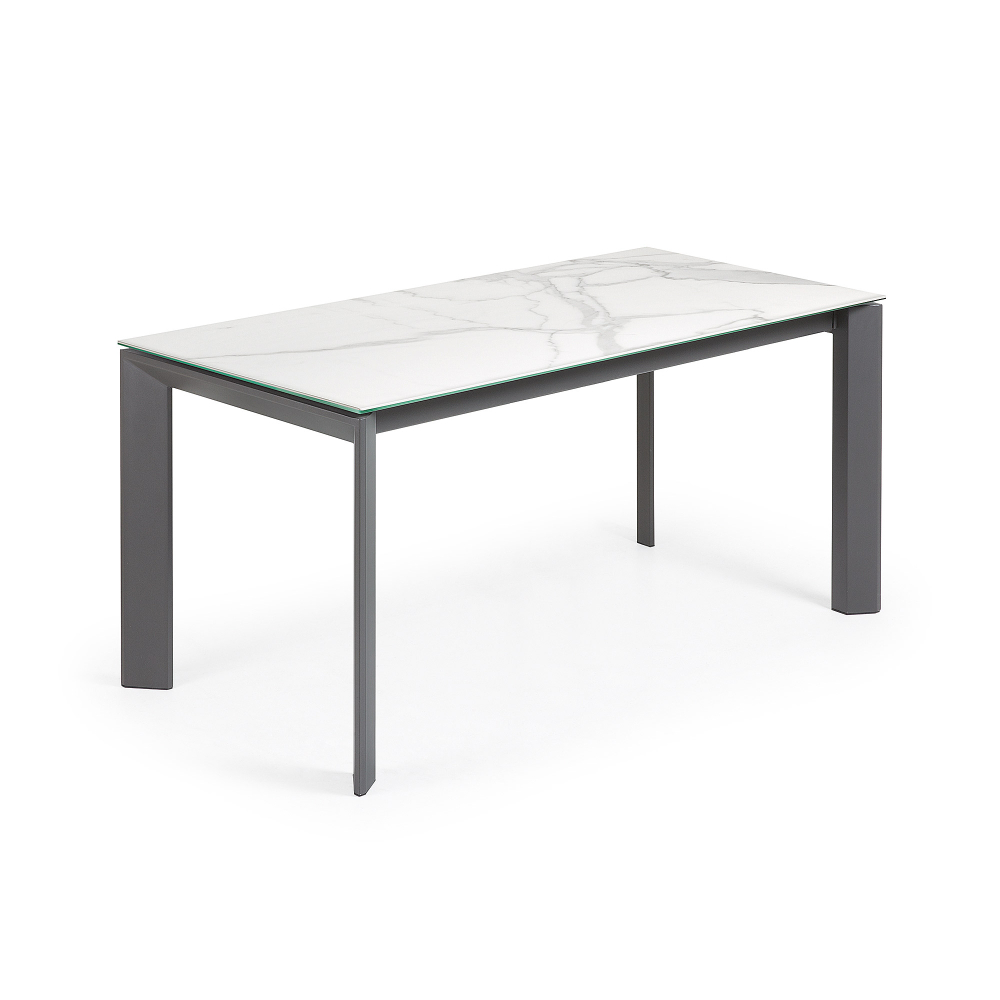 Стол Atta 160 (220) x90 антрацит, керамика