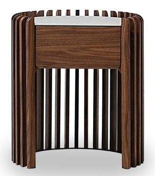 Прикроватная тумбочка TISHINA by Sergey Tregubov, MOD INTERIORS цвет натуральный/белый