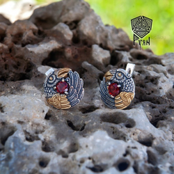 Серьги короткие "Вещие вОроны".