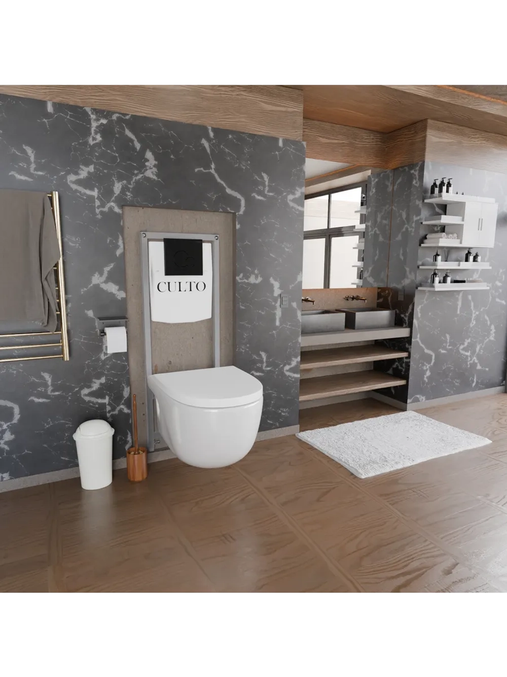 Панель смыва для инсталляции унитаза, круг