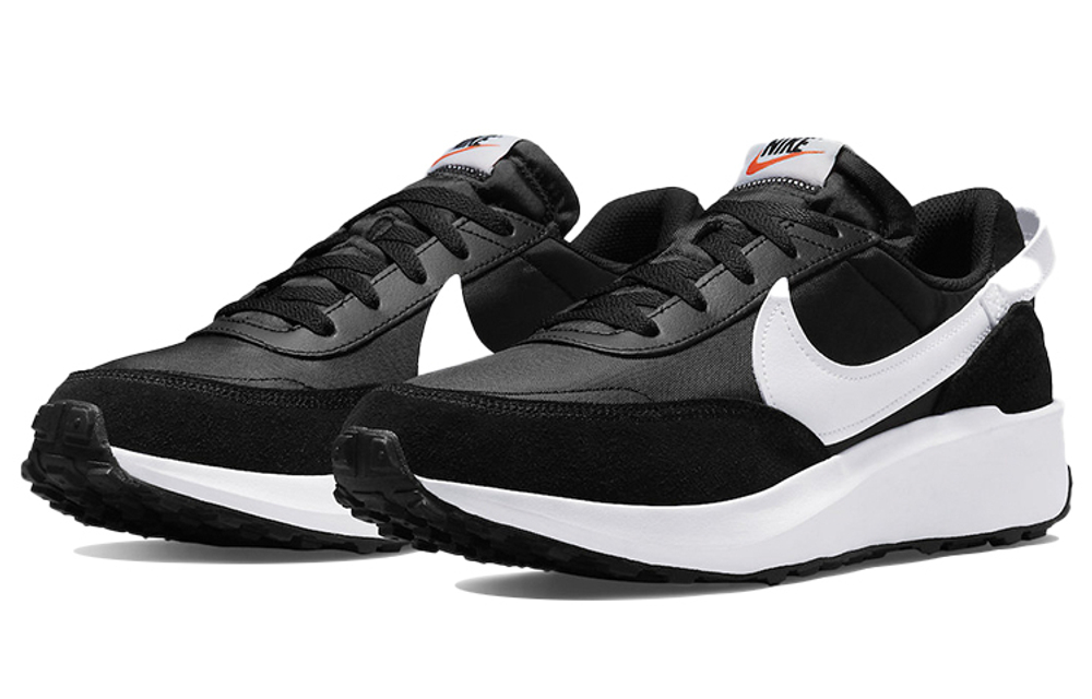 Nike Waffle debu Non-Slip Low-Lift Sneakers Men's Black and White