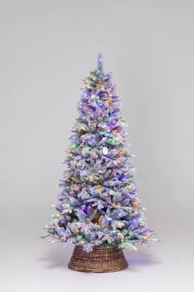 Искусственная елка Скандинавия заснеженная 300 см., литая+пвх, 1200 мульти/теплых LED ламп, ЕлкиТорг (26300)