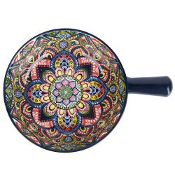 Кокотница с ручкой " " (синий) 21.5х16х5.8см (подарочная упаковка)