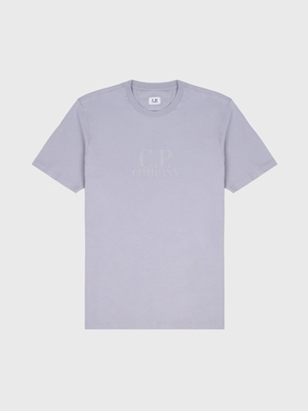 Футболка C.P. Company Jersey 30/1 Logo Shadow Grey