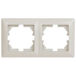 Рамка для розеток и выключателей Intro Solo 4-502-02 на 2 поста, СУ, слоновая кость