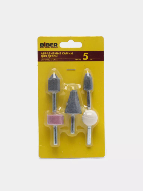 БИБЕР 70701 Набор абразивных камней для дрели (5шт)