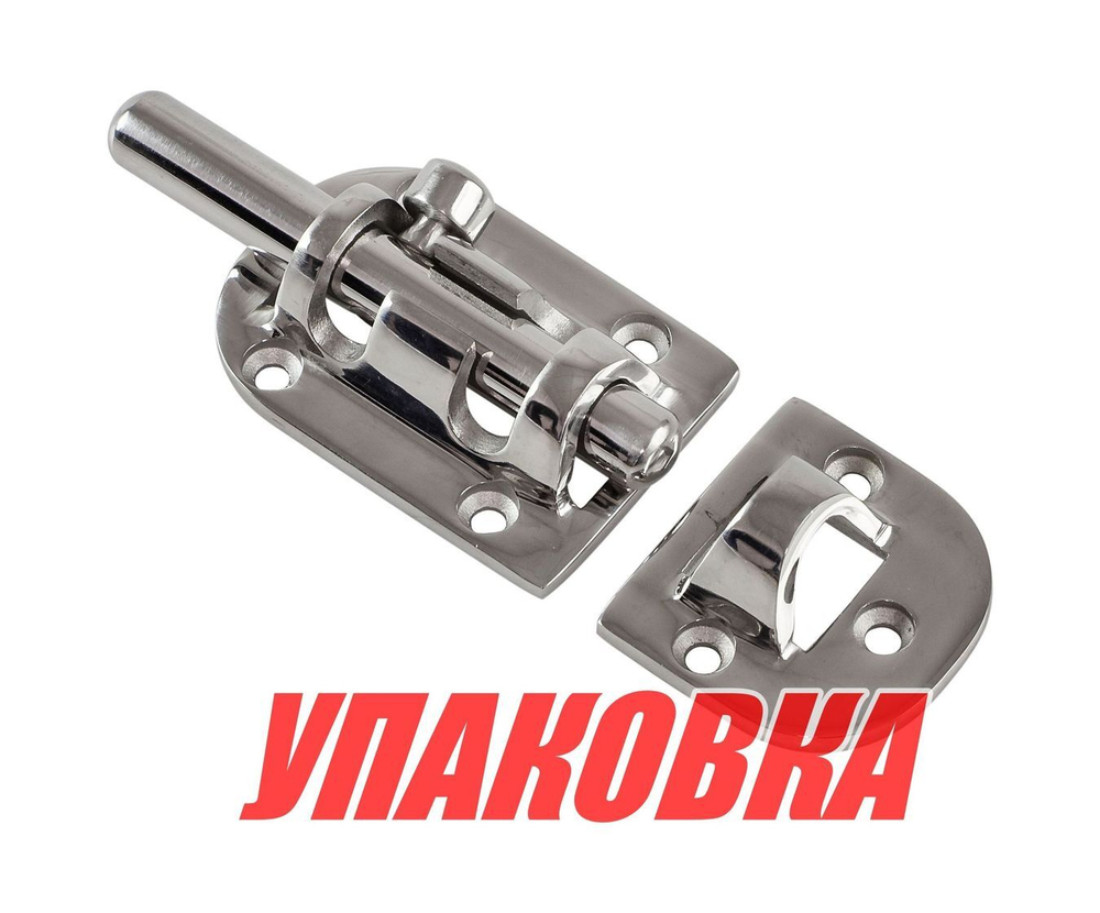 Задвижка дверная 90х39 мм, нержавеющая, Marine Rocket (упаковка из 20 шт.)
