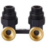 Узел нижнего подключения Royal Thermo угловой 1/2quot;х3/4quot; EK (черный)