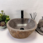 Раковина из речного камня RS-63856 (42*40*15) 0121