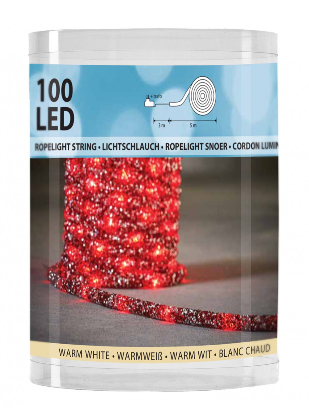 Гирлянда Дюралайт красный 100 LED Luca Lighting