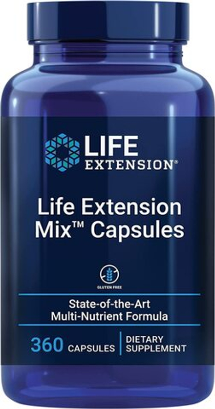 Life Extension, Микс мультивитаминного комплекса в капсулах, Mix Capsules, 360 капсул