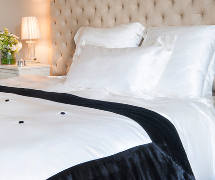 Покрывало 130х200 Gingerlily Gatsby чёрное