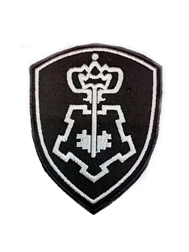 Шеврон Росгвардия вышитый ЦО ВОХР БЕЗ БУЛАВ (серо-черный)