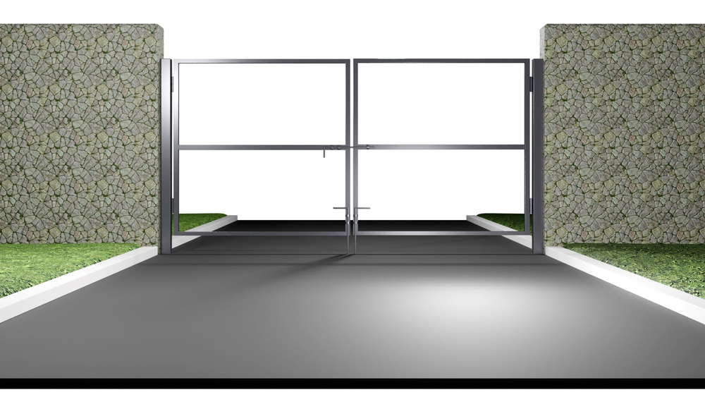 Ворота 3,0х1,5 м распашные со столбами,открывание наружу, (только каркас).