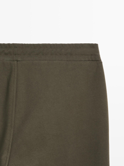 Massimo Dutti Брюки-джоггеры с эластичным поясом, хаки