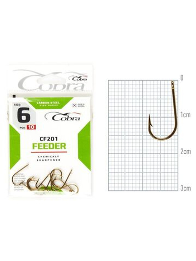 Крючки Cobra FEEDER CLASSIC серии CF201 размер 006 (упк.10шт.)