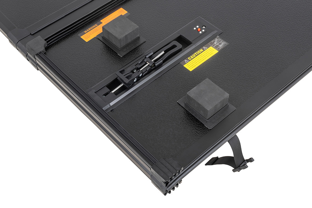 Крышка кузова для JAC T8, трёхсекционная 1590х1600 мм, алюминиевая, черная РИФ