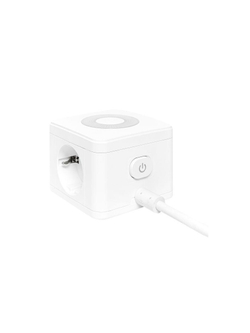 Удлинитель "Куб" 2х1.3м 2USB 2.4А+Type C + Ночник 1кв.мм EKF UBA-CUB-2-TC