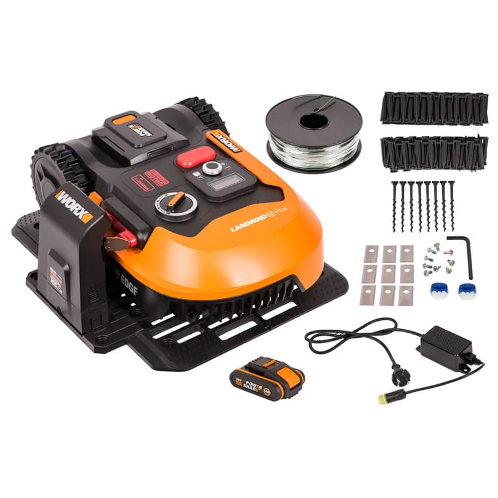Робот-газонокосилка WORX Landroid M500 Plus WR165E (500 м²) В нож 18 см, WR165E