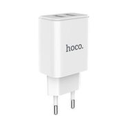 Сетевой адаптер на 2 USB Hoco C62A - Белый