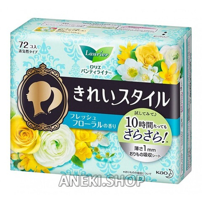 Прокладки ежедневные гигиенические с цветочным ароматом 72 шт. KAO