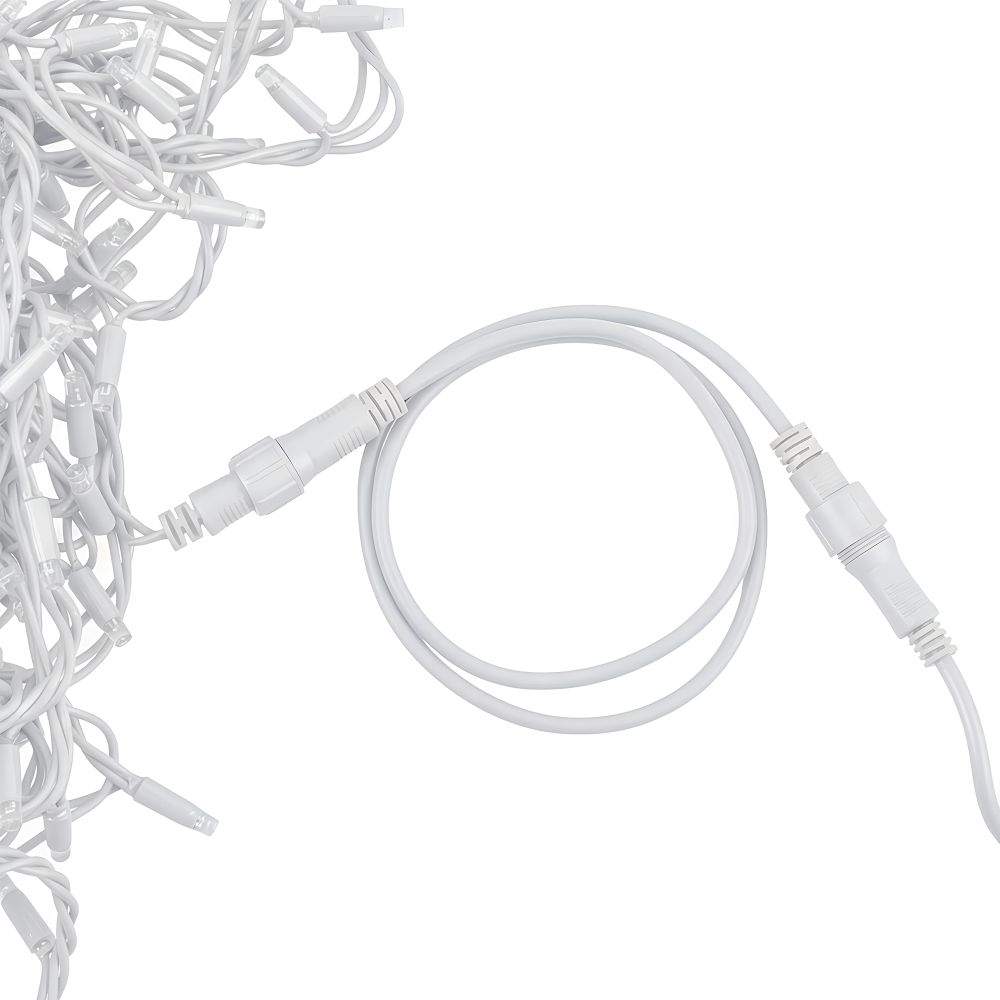 UCX-F90 E-1M-WH Удлинитель для гирлянд серии F90PRO. 1м. Статика-мерцание. IP67. Белый. TM Uniel