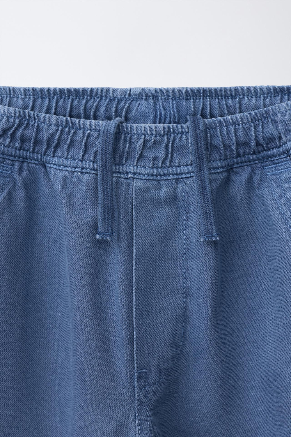 ZARA СТРУЯЩИЕСЯ БРЮКИ ИЗ ТВИЛА, СИНИЙ