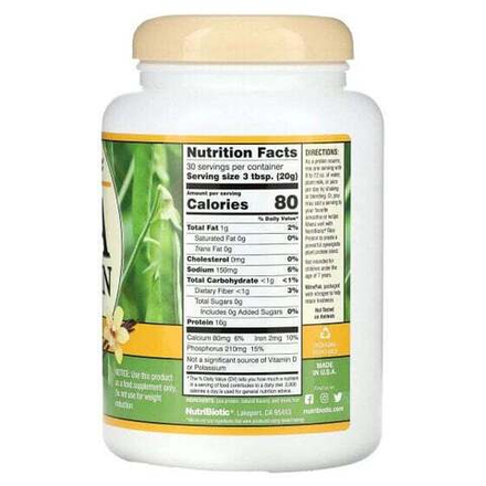 Растительный протеин NutriBiotic, Порошок из горохового протеина, ваниль, 600 г (21,16 унции)