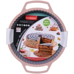 Форма силиконовая «CooKstyle» круглая с ручками 23*31*3см, с металлической вставкой