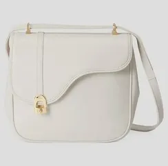 Кожаная сумка через плечо Gucci белый