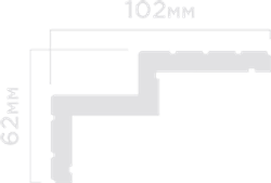 Карниз HiWood, 62x102 мм