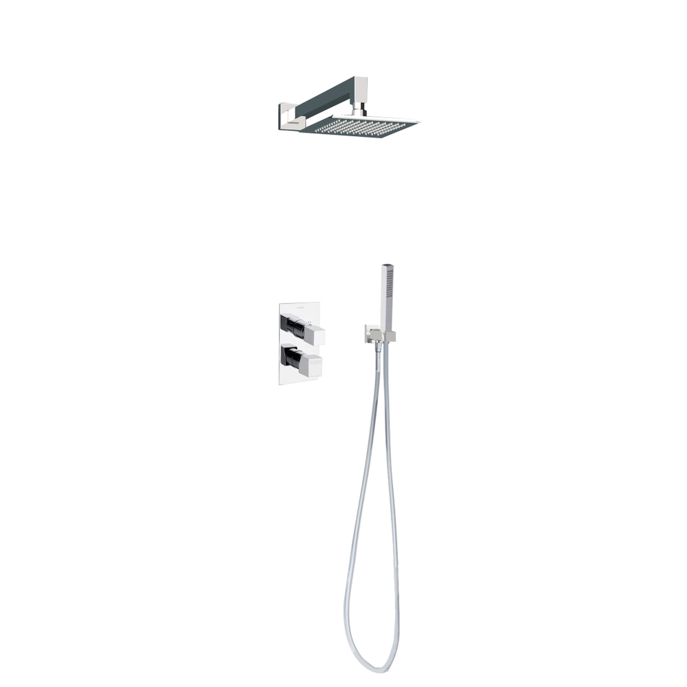 Встраиваемый смеситель для душа с тропическим и ручным душем KUATRO K4715021