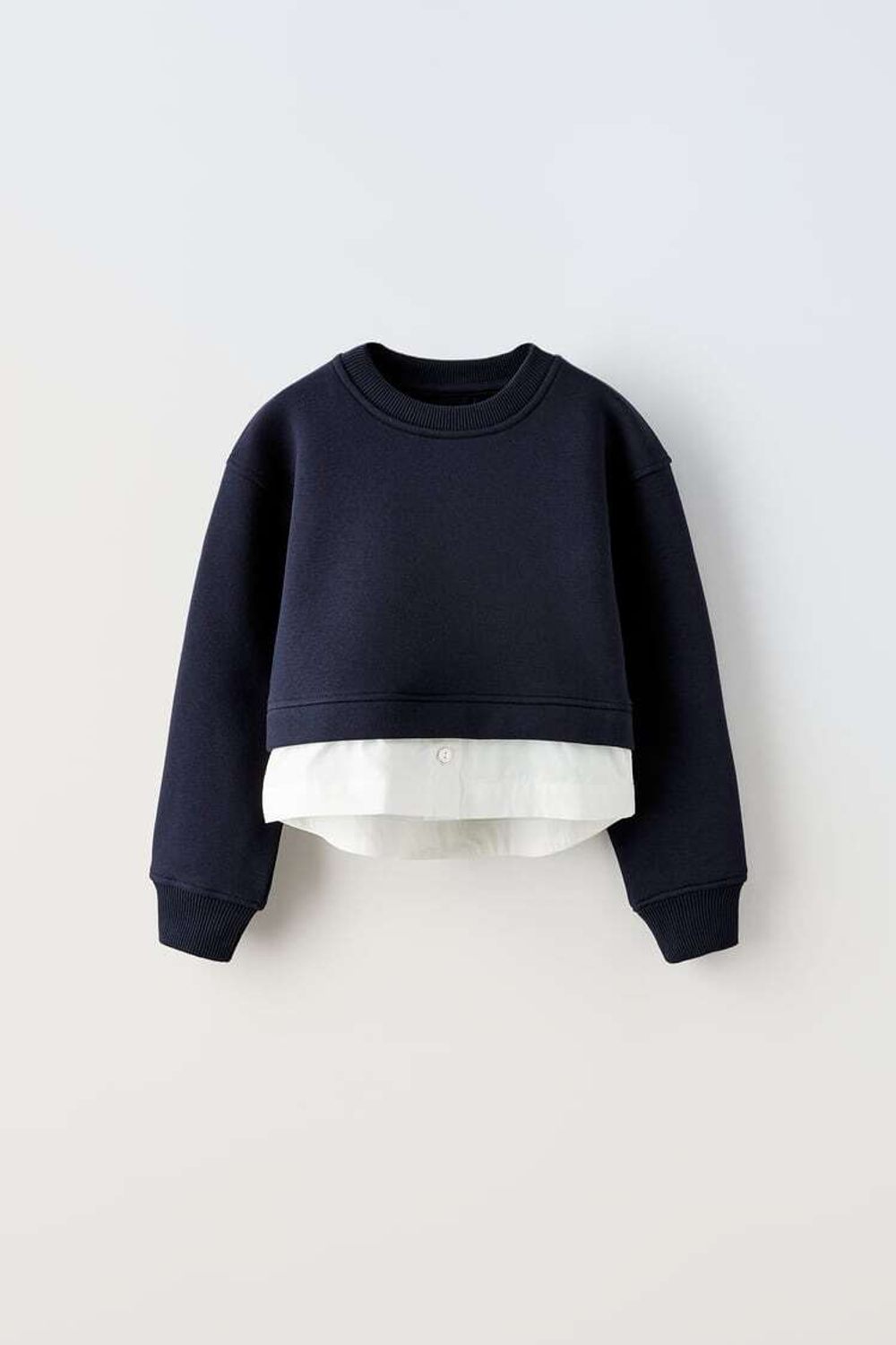Zara crop sweatshirt hot sale