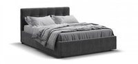 Белла Кровать без ПМ 140 Велюр Монолит серый