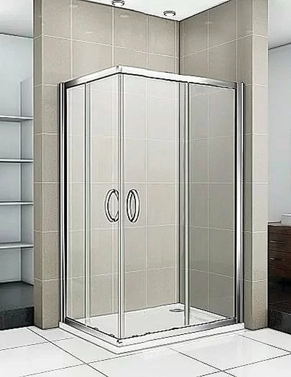 Душевой уголок Good Door INFINITY CR-120-80-C-CH стекло прозрачное/профиль хром